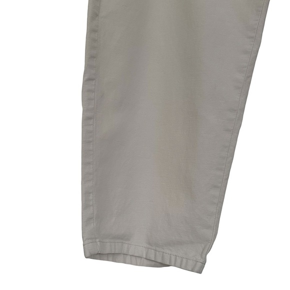 EILEEN FISHER OFF WHITE COTTON CANVAS CROPPED PANT SIZE 12 - Picture 6 of 11